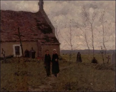 Qui a peint "Dans le cimetière" ?