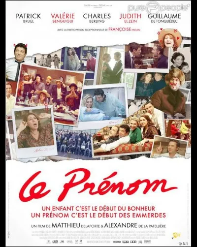 Dans le film "Le Prénom", comment Vincent peut-il appeler son fils ?