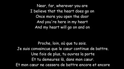 "My Heart Will Go On" : Artiste n°1 ou artiste n°2 ?