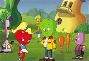 (Pim) Dans ce dessin anim, les personnages sont des fruits et lgumes. Mais lequel est Pim ?