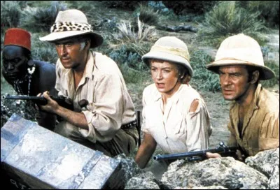 En 1897, Elizabeth Curtis (Deborah Kerr), accompagnée de son frère et du guide Allan Quatermain, (Stewart Granger) part sur les traces de son mari disparu au coeur de l'Afrique. Quel est ce film ?