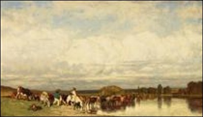 Qui a peint "Vaches traversant un gué" ?