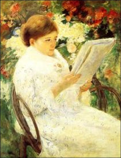 Qui a peint "Femme lisant dans un jardin" ?