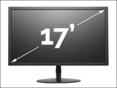 Quelle est la dimension de la diagonale en centimètres d'un écran de 17 pouces ?