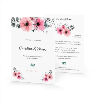 Qu'est-ce que les mariés envoient à leurs invités pour annoncer leur mariage ?