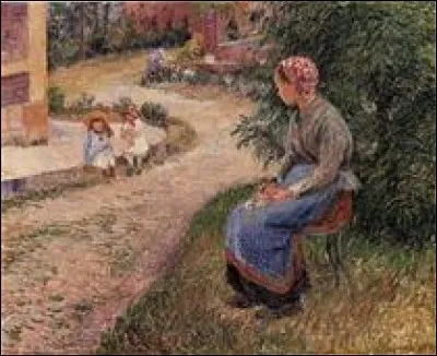 Qui a peint "Un serviteur assis dans le jardin d'Eragny" ?
