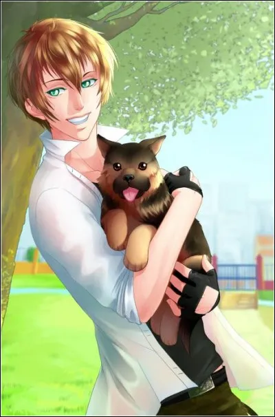 Tu vois Kentin avec son chien (Cookie). Que fais-tu ?