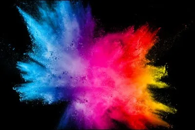 Laquelle de ces couleurs ne se retrouve pas dans cette explosion de couleurs ?
