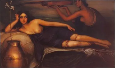 1921- Ce portrait réalisé par Romero de Torres représente Musidora sur un divan et à demi-dévêtue. Osée pour l'époque, cette toile digne d'un des plus grands maîtres, est un des fleurons du musée des Beaux-Arts de...
