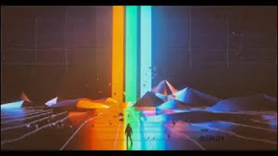 Sur cette photo (extraite d'un clip) le groupe "Imagine Dragons chante...