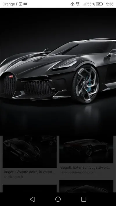 Combien coûte la Bugatti appelée "La Voiture Noire" ?