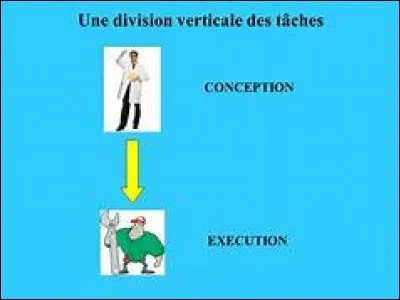 La division verticale du travail :