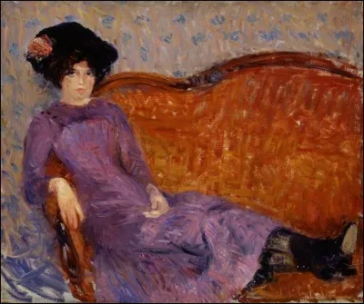 Quel peintre américain est l'auteur du tableau "Femme en robe violette" ?
