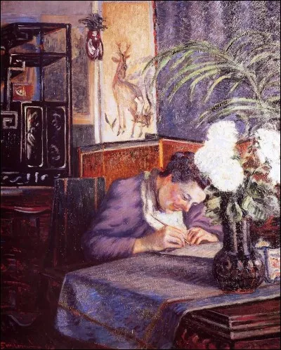 Qui a réalisé le tableau "Femme écrivant" ?