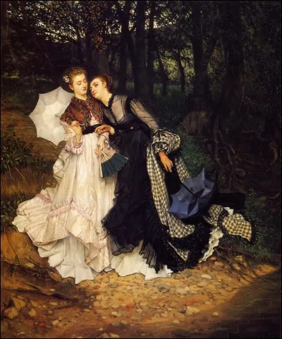 Qui est le peintre de la toile "Confidences" ?