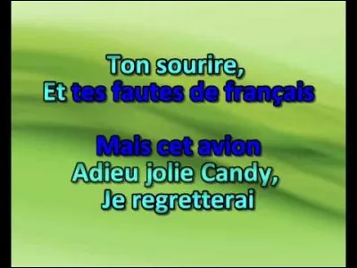"Adieu jolie Candy" : Artiste n°1 ou artiste n°2 ?