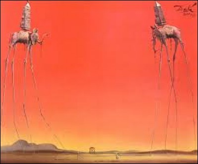 Salvador Dali a peint un tableau intitulé "Les Éléphants".