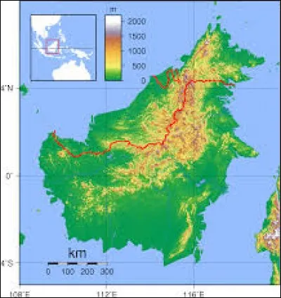 Comment s'appelle la partie administrative indonésienne de l'île de Bornéo ?