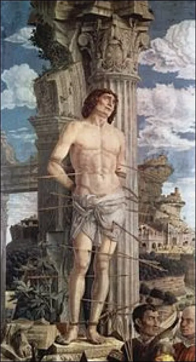 Quel est le nom de ce martyr plein flèches peint par Mantegna vers 1480 ?