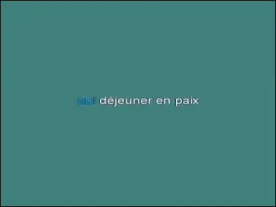 "Déjeuner en paix" : Artiste n°1 ou artiste n°2 ?