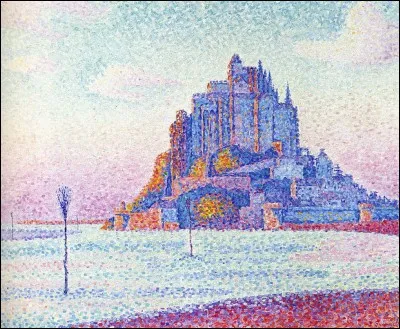 "Mont Saint-Michel, soleil couchant" est un tableau peint par le pointilliste Georges Seurat.