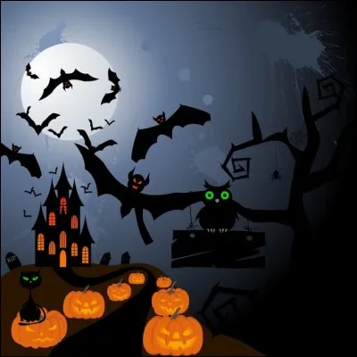 La nuit d'Halloween est tempêtueuse ! La petite citrouille est morte de peur, que dit-elle à sa copine ?