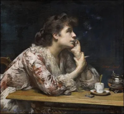 Qui est l'artiste ayant représenté cette fumeuse ?