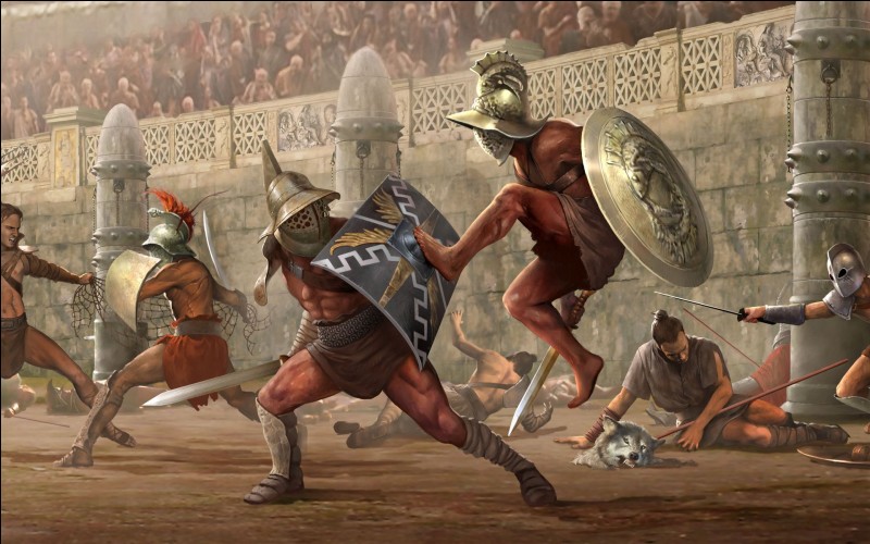 Sous l'Empire romain, les gladiateurs étaient des esclaves ...