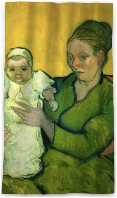 À qui appartient cette toile représentant une mère et de son enfant ?