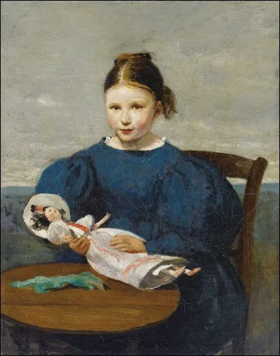 À qui appartient la toile "Petite fille avec une poupée" ?