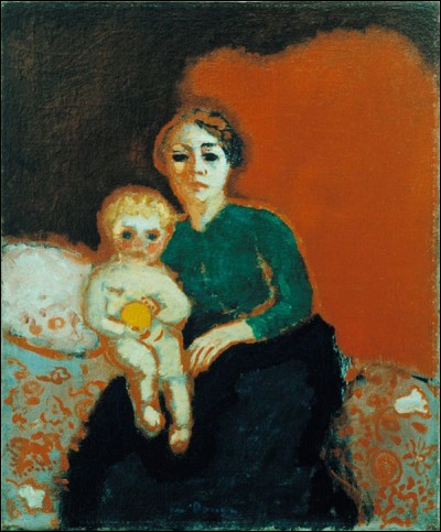 À qui doit-on la toile intitulée "Mère et enfant" ?