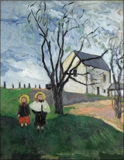 Sa toile s'intitule "Les enfants dans un jardin" ?