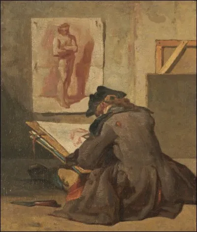 Qui a peint "Jeune &eacute;tudiant dessinant" ?