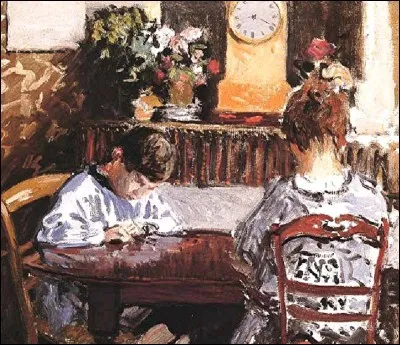 Qui a repr&eacute;sent&eacute; cet enfant faisant ses devoirs ?