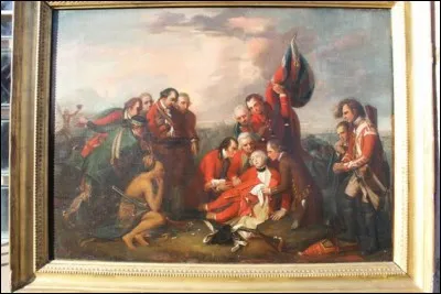 Qui a peint "La mort du général Wolfe", illustrant la mort du général britannique Wolfe après sa victoire à la bataille des Plaines d'Abraham ?