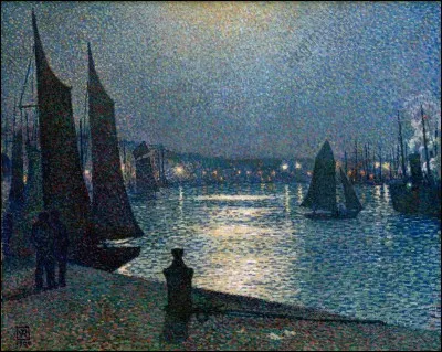 Qui a représenté "la Pleine Lune dans le port de Boulogne" ?
