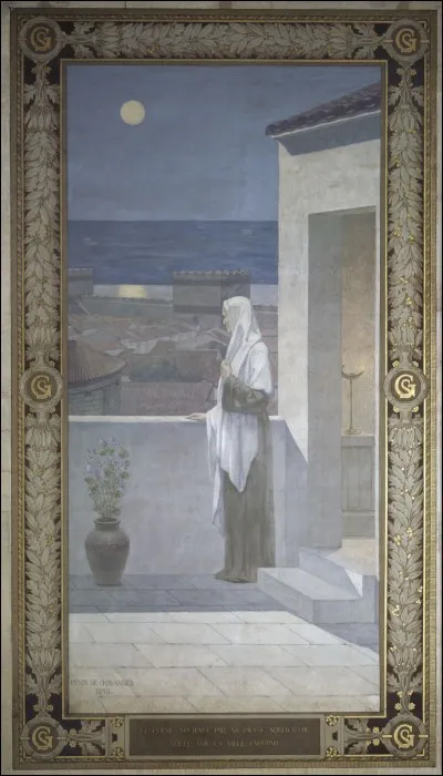 Au loin la lune et "Sainte Geneviève veillant sur Paris". De qui est cette uvre ?