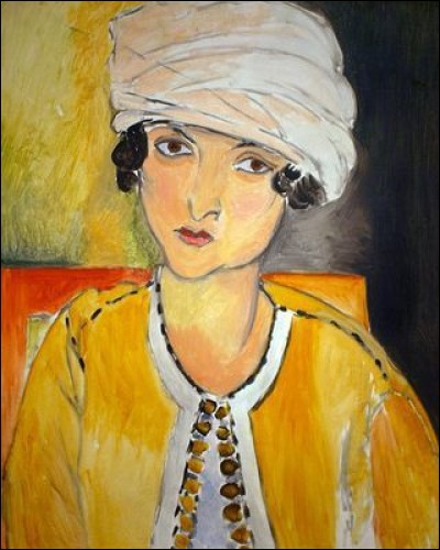 Qui a peint " Laurette au turban blanc et veste jaune" ?