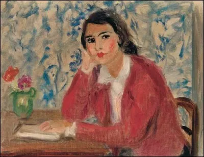 Qui a peint "Jeune femme brune à la veste rouge" ?