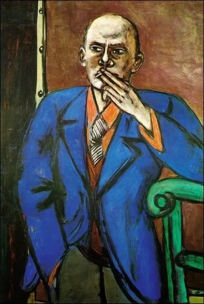 Qui a peint "Autoportrait en veste bleue" ?