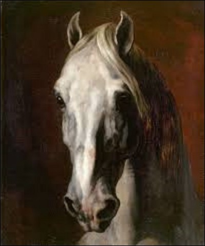 ''Tête de cheval blanc'' est une huile sur toile réalisée en 1815, et conservée au musée du Louvre. Nous montrant une tête de cheval claire, son regard est profond, surgissant d'un fond sombre. Quel romantique est l'auteur de ce tableau ?