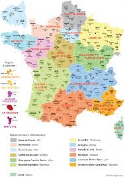 Quel est le nombre de régions de France ?