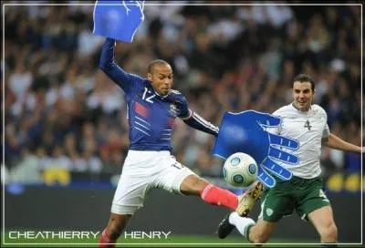 Quelle sanction Thierry Henry a t-il reue  cause de sa main qualificative contre l'Irlande ?