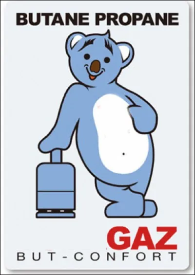 Quelle entreprise de gaz en bouteille utilise un ours bleu dans sa publicité ?