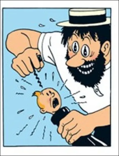 Avec quel vin le capitaine confond-il Tintin dans le désert ?