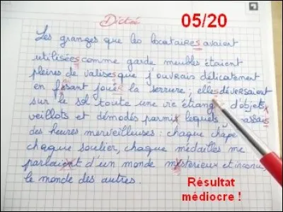 Une nouvelle fois, je manque de me faire mal. Une des élèves, Justine, me fait un croche-pied. J'entends comme toujours des ricanements. Habituellement bonne élève, mes notes chutent. Quelle note ai-je en ce moment ?