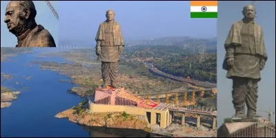 Parlons de la plus grande statue au monde !Elle est haute de 182 m&egrave;tres et, avec sa base, elle culmine &agrave; 240 m&egrave;tres ! Elle est r&eacute;cente puisqu'elle a &eacute;t&eacute; inaugur&eacute;e en octobre 2018. Elle a &eacute;t&eacute; faite &agrave; partir de m&eacute;tal issu de la fonte d'outils agricoles donn&eacute;s par les paysans de son pays et de b&eacute;ton.Quelle est cette statue ?