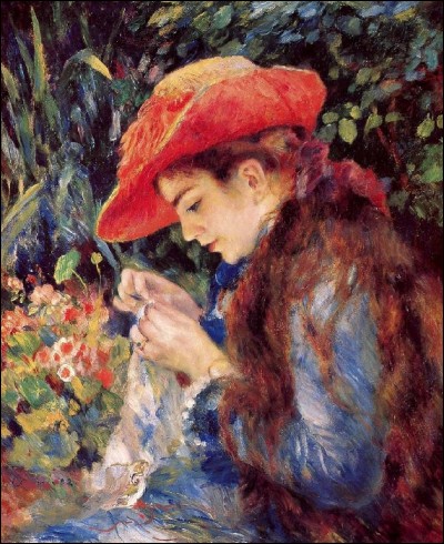 Qui a peint "Marie-Thérèse Rouant cousant" ?