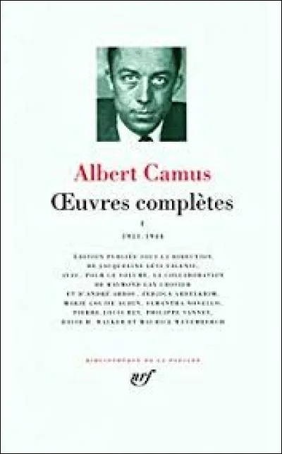 Parmi ces uvres d'Albert Camus, laquelle n'a pas été adaptée au cinéma ?