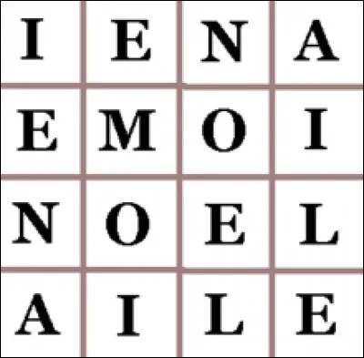 Quel est le nom de ce carr&eacute; en forme de mots crois&eacute;s, sans case noire et constitu&eacute; de mots valides ?